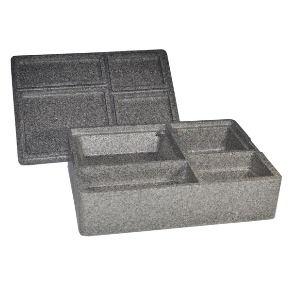 Isolierbox EPP, grau, isolierend, dreigeteilt, 430 × 305 × 120 mm, mit Deckel - Webstar - Hygiene- und Verbrauchsartikel - Medizin- und Pflegeprodukte - Kiosk- und Shopartikel - Fun Food Service - Schweiz - Articles d’hygiène et consommables - Produits médicaux et de soins - Produits de kiosque et de magasin - Fun Food Service - Suisse