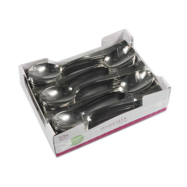 Löffel PS, silber, metallisiert, 170 mm - Webstar - Hygiene- und Verbrauchsartikel - Medizin- und Pflegeprodukte - Kiosk- und Shopartikel - Fun Food Service - Schweiz - Articles d’hygiène et consommables - Produits médicaux et de soins - Produits de kiosque et de magasin - Fun Food Service - Suisse