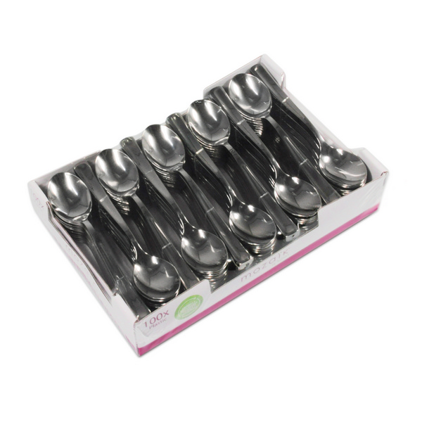 Kaffeelöffel PS, silber, metallisiert, 130 mm - Webstar - Hygiene- und Verbrauchsartikel - Medizin- und Pflegeprodukte - Kiosk- und Shopartikel - Fun Food Service - Schweiz - Articles d’hygiène et consommables - Produits médicaux et de soins - Produits de kiosque et de magasin - Fun Food Service - Suisse