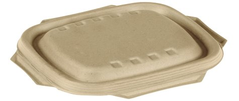 Deckel aus Bagasse zu Menuschalen