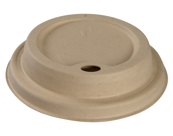 Domdeckel mit Trinkloch Bagasse, braun Ø 80 mm - Webstar - Hygiene- und Verbrauchsartikel - Medizin- und Pflegeprodukte - Articles d’hygiène et consommables - Produits médicaux et de soins
