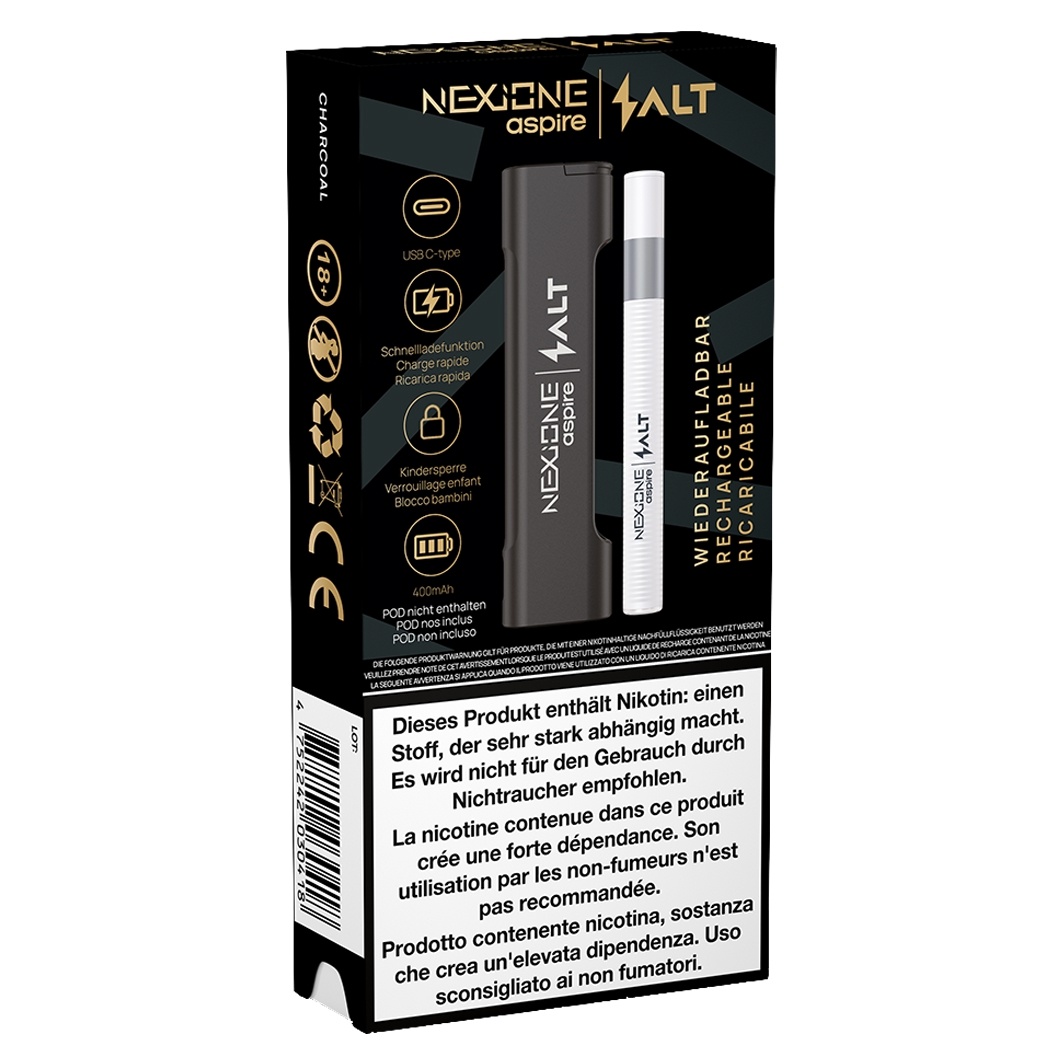 salt NexiOne Kit Charcoal 1.2ml