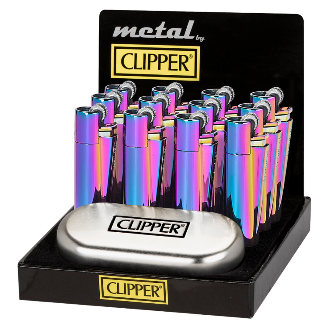 Clipper Large Lighter metal Icy colors