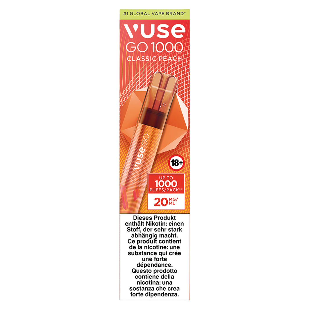 VUSE GO Classic Peach 1000 Puffs