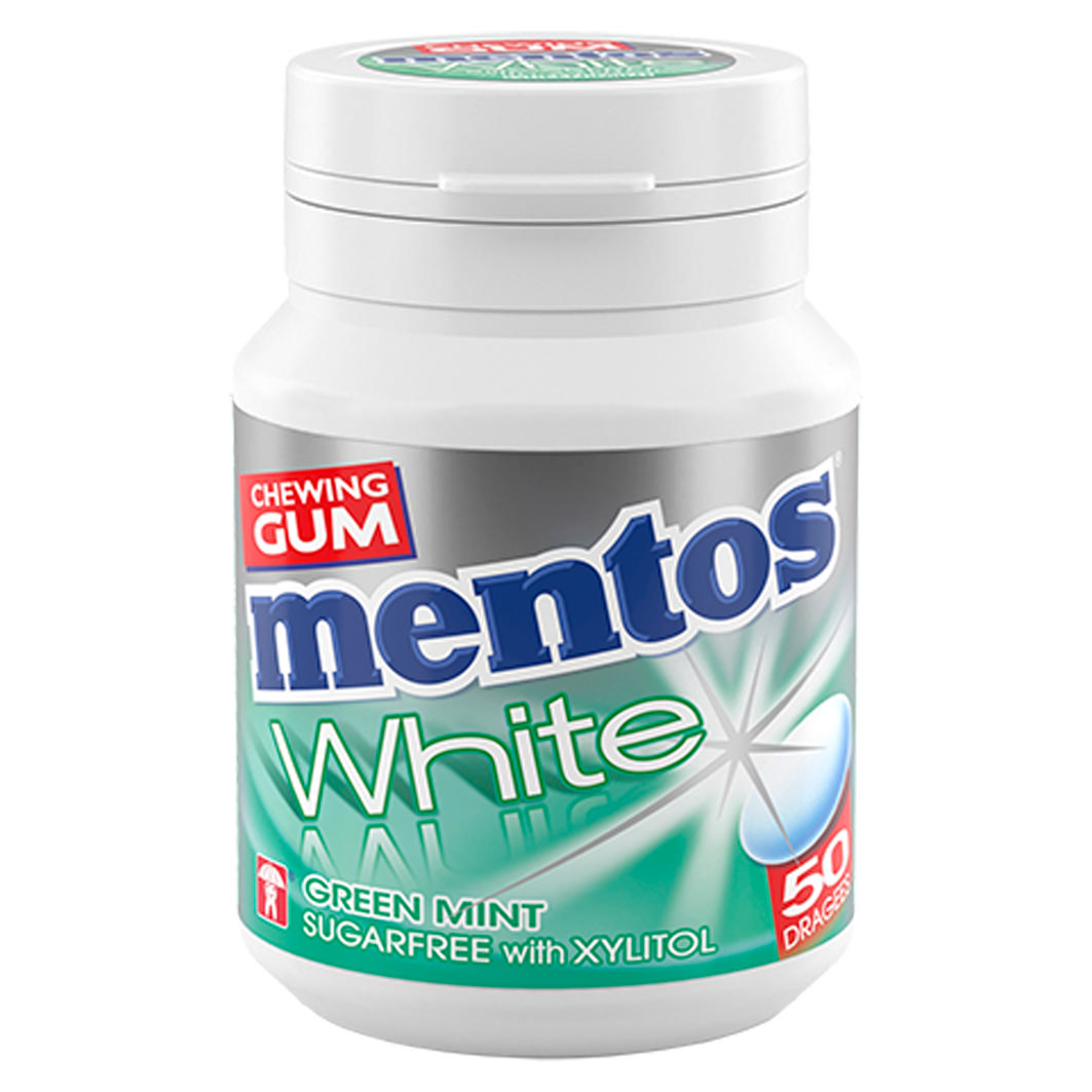 Mentos Gum White Green Mint 75g
