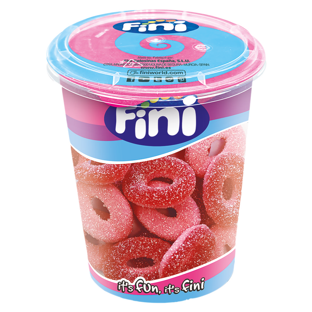 Fini Cup Strawberry Rings 200g
