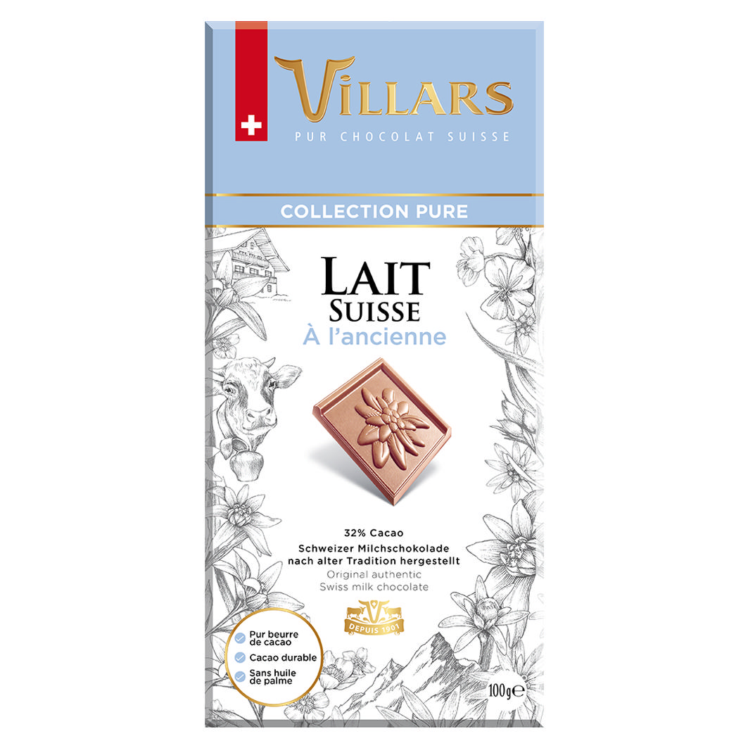 Villars Pure Lait Suisse ancienne 100g