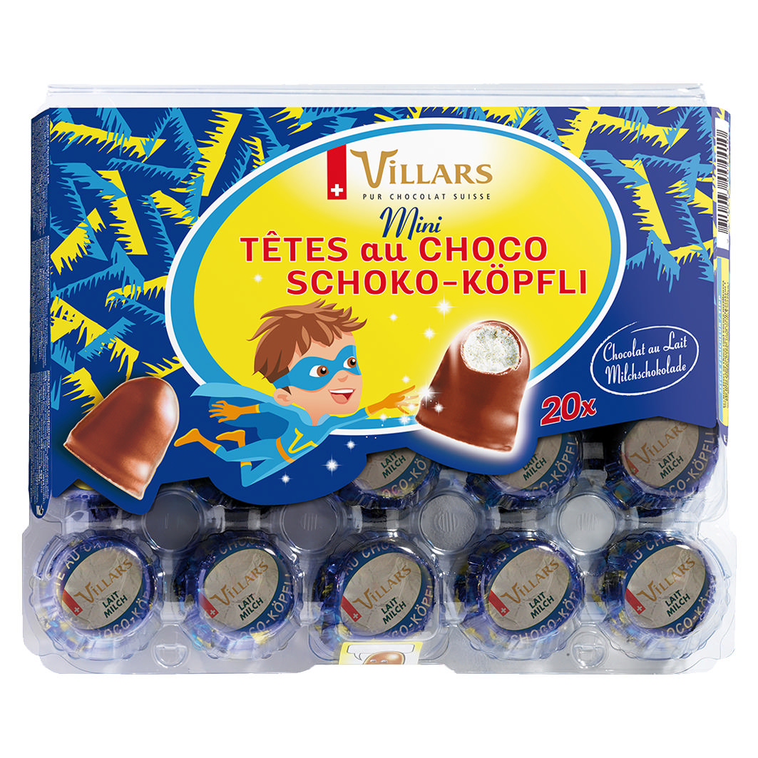 Villars Mini Schoko-Köpfli Milch 20x10g