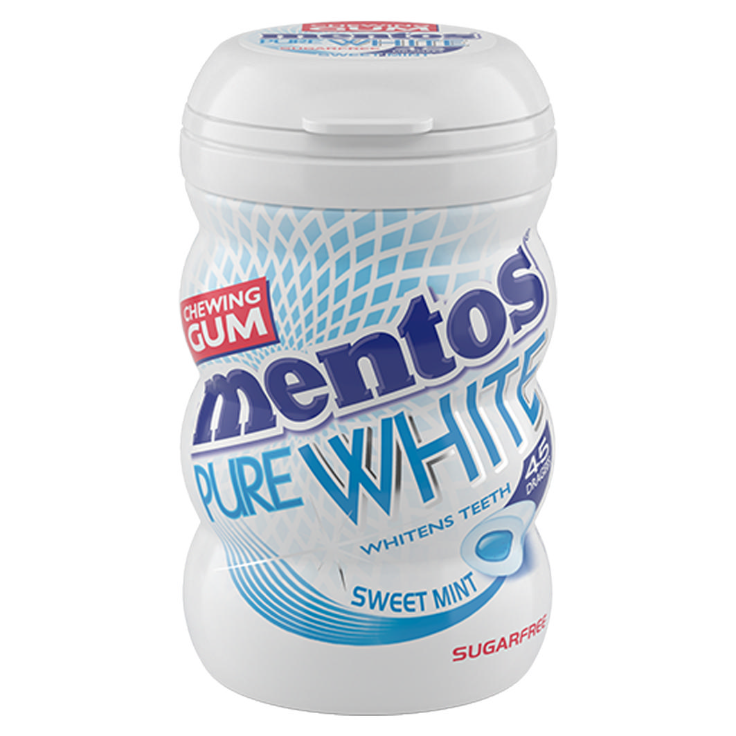 Mentos Gum Pure White Sweet Mint 90g