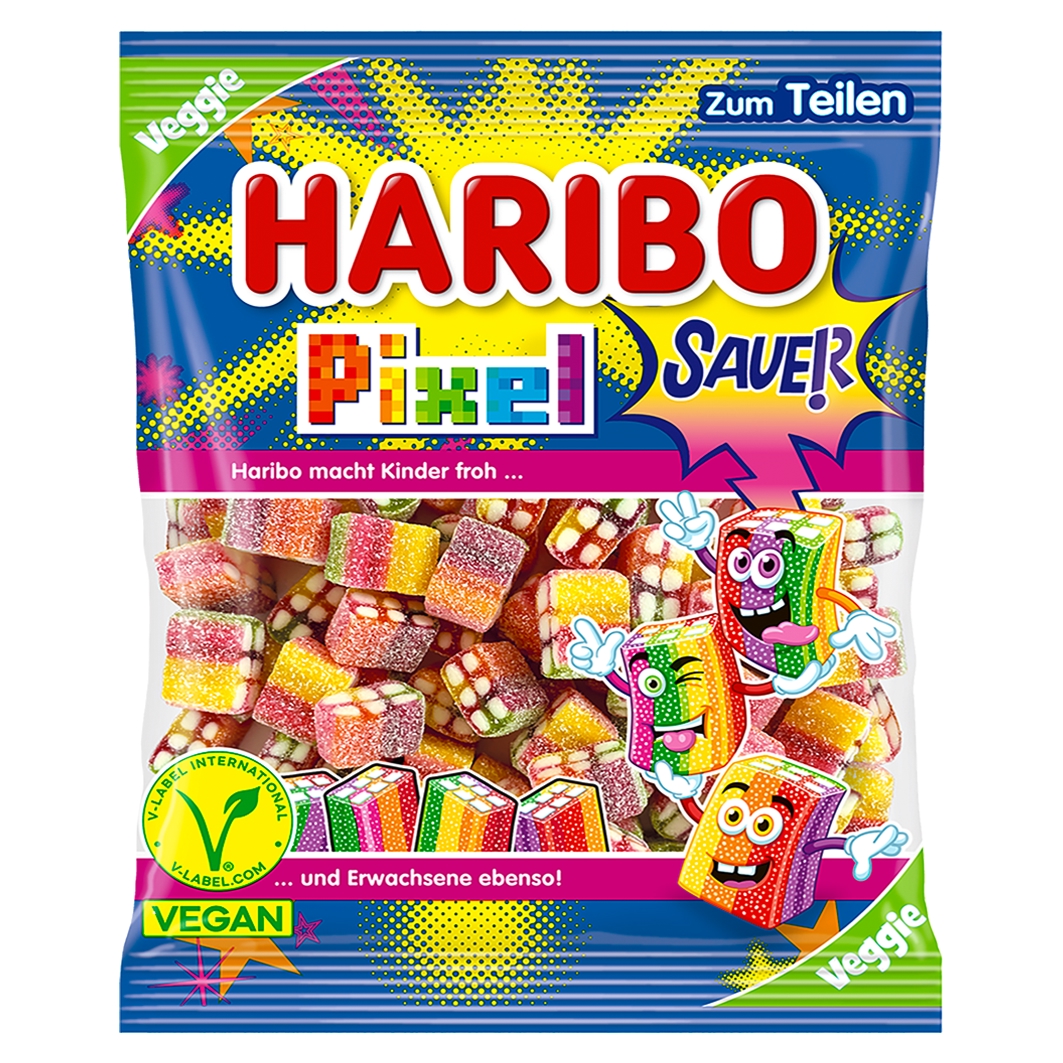 Haribo Pixel sauer végan 160g