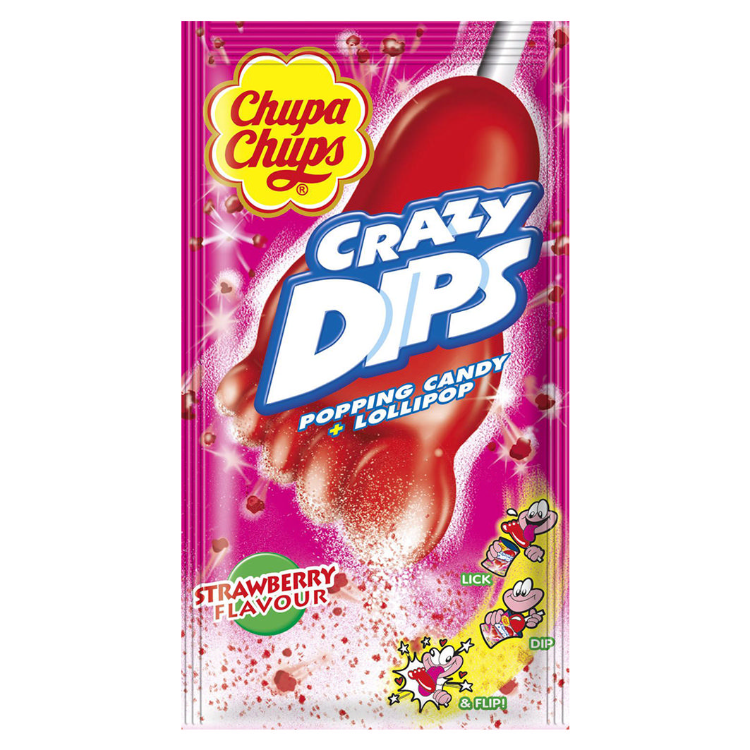 Chupa Chups Crazy Dips Erdbeer 14g