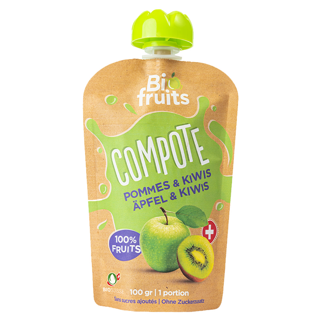 Bio fruits Kompott Apfel-Kiwi 100g
