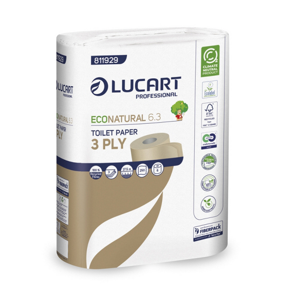 Lucart EcoNatural 6.3 Toilettenpapier Kleinrollen