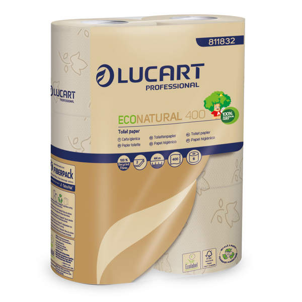 Lucart EcoNatural 400 Toilettenpapier Kleinrollen