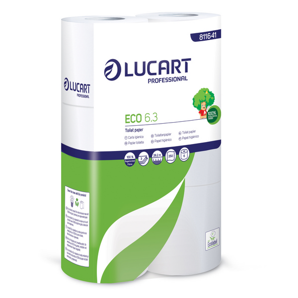 Lucart Eco 6.3 Toilettenpapier Kleinrollen