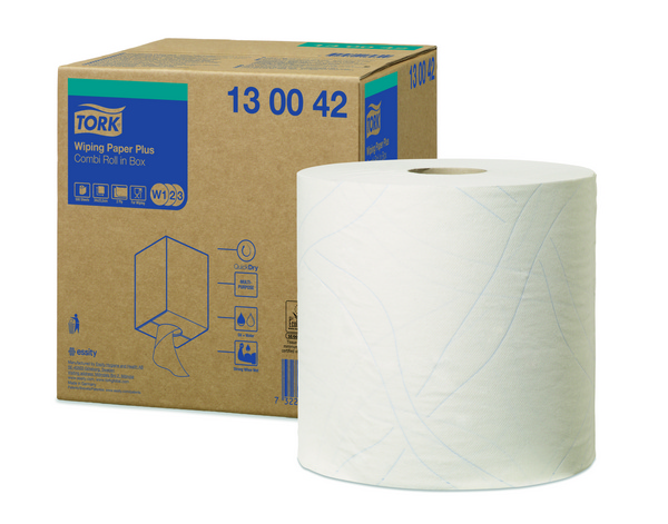 Tork Premium starke Mehrzweck-Papierwischtücher - Kombirolle im Karton – W1/W2/W3 System