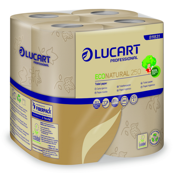 Lucart EcoNatural 250 Toilettenpapier Kleinrollen