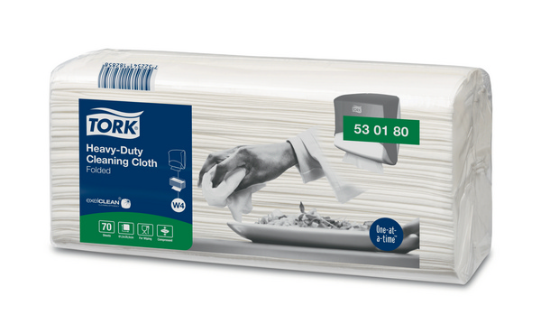 Tork Premium extra starke Reinigungstücher 530 - Einzeltücher Top Pack – W4 System