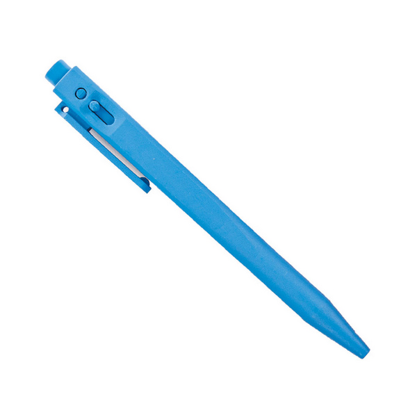 Kugelschreiber Clip detektierbar blau 13.5 cm blaue Schrift