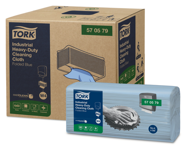 Tork Premium extra starke Industrie-Reinigungstücher 570 - Einzeltücher Top Pack - W4 System