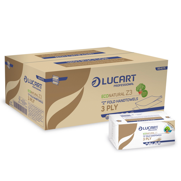 Lucart EcoNatural Z3 Handtuch in Papierverpackung - Zero Plastic