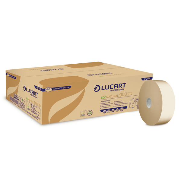 Lucart EcoNatural 900 ID Toilettenpapier Mini Jumbo