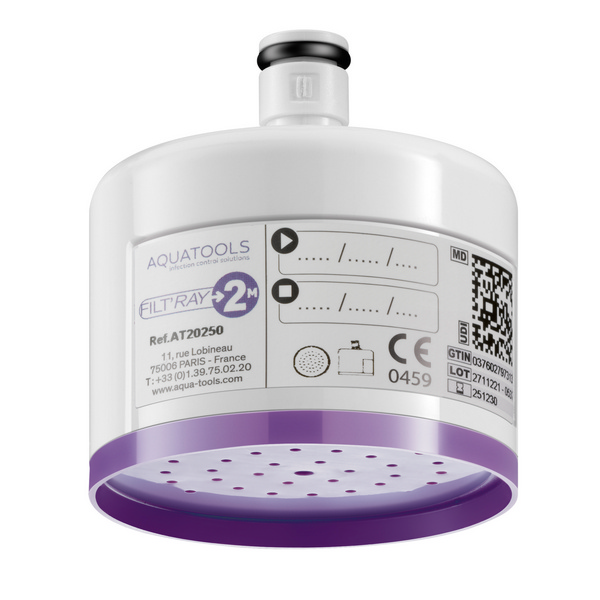 Filter  FILT'RAY Armaturen für Waschtisch und Dusche, sowie Handbrause Anti-Legionellen und Anti-Keime, Pseudomonaden