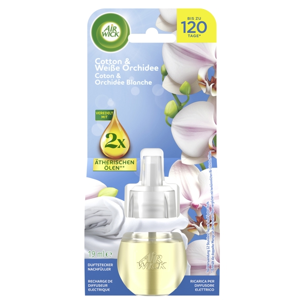 Air Wick Duftstecker Baumwolle und weisse Orchidee