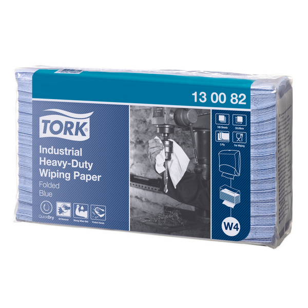 Tork Premium extra starke Industrie-Papierwischtücher - Einzelblatt Top Pack – W4 System