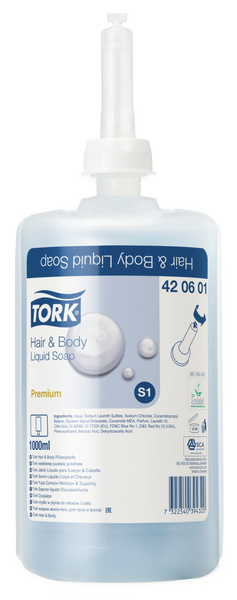 Tork Premium Flüssigseife Hair & Body Shampoo – S1 System
